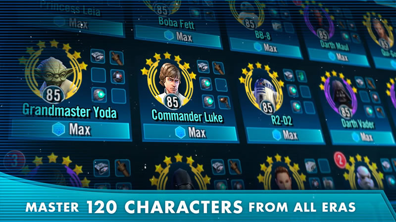 galaxy of heroes characters