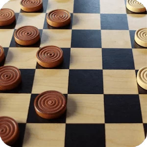 checkers spiraled brown pieces