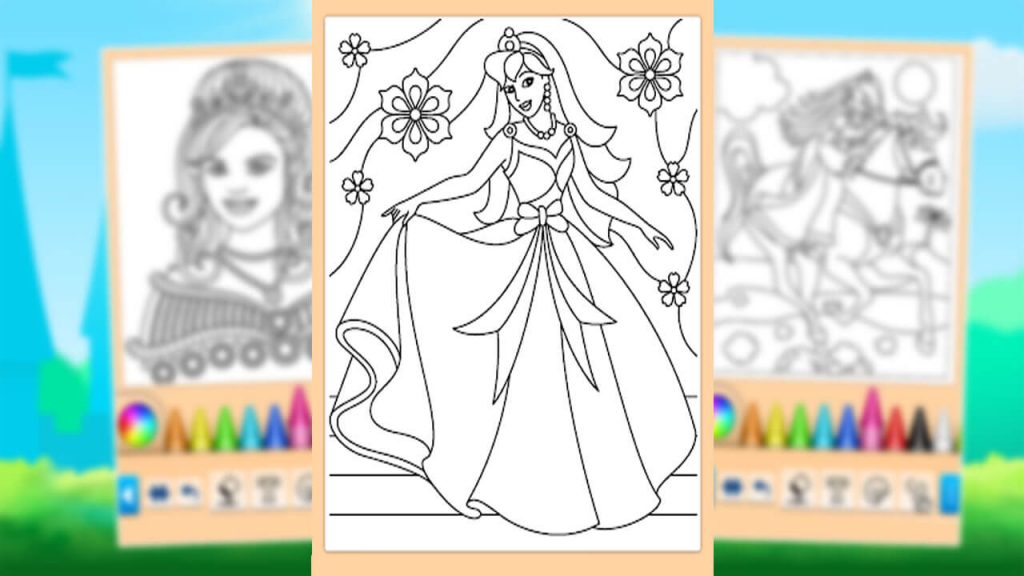 Princess Coloring Game Flower Princess 1024x576 1