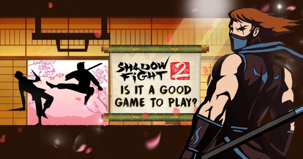 Shadow Fight 2 Scroll Message Behind Ninja Fight