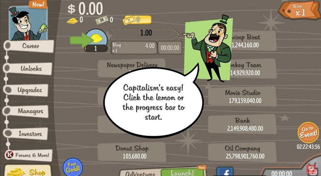 Adventure Capitalist Gameplay