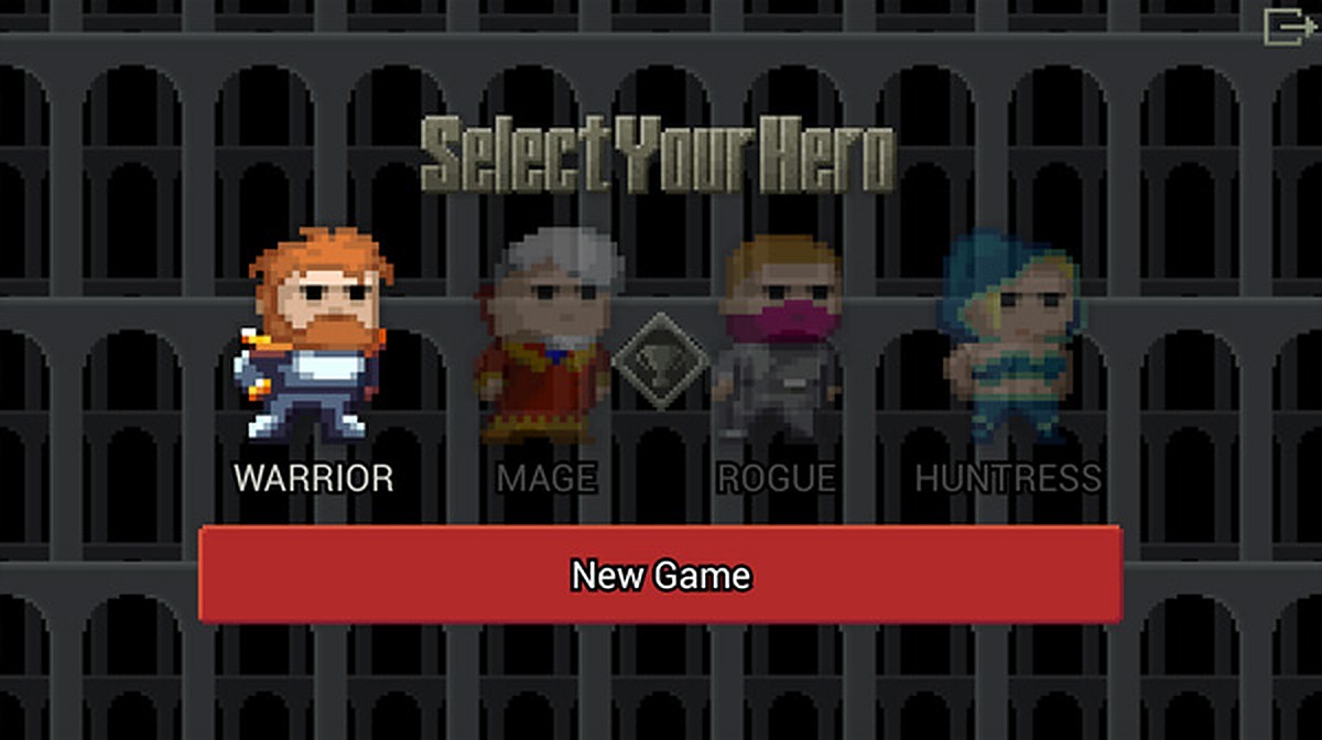 Shattered Pixel Dungeon - Selecting Your Hero 