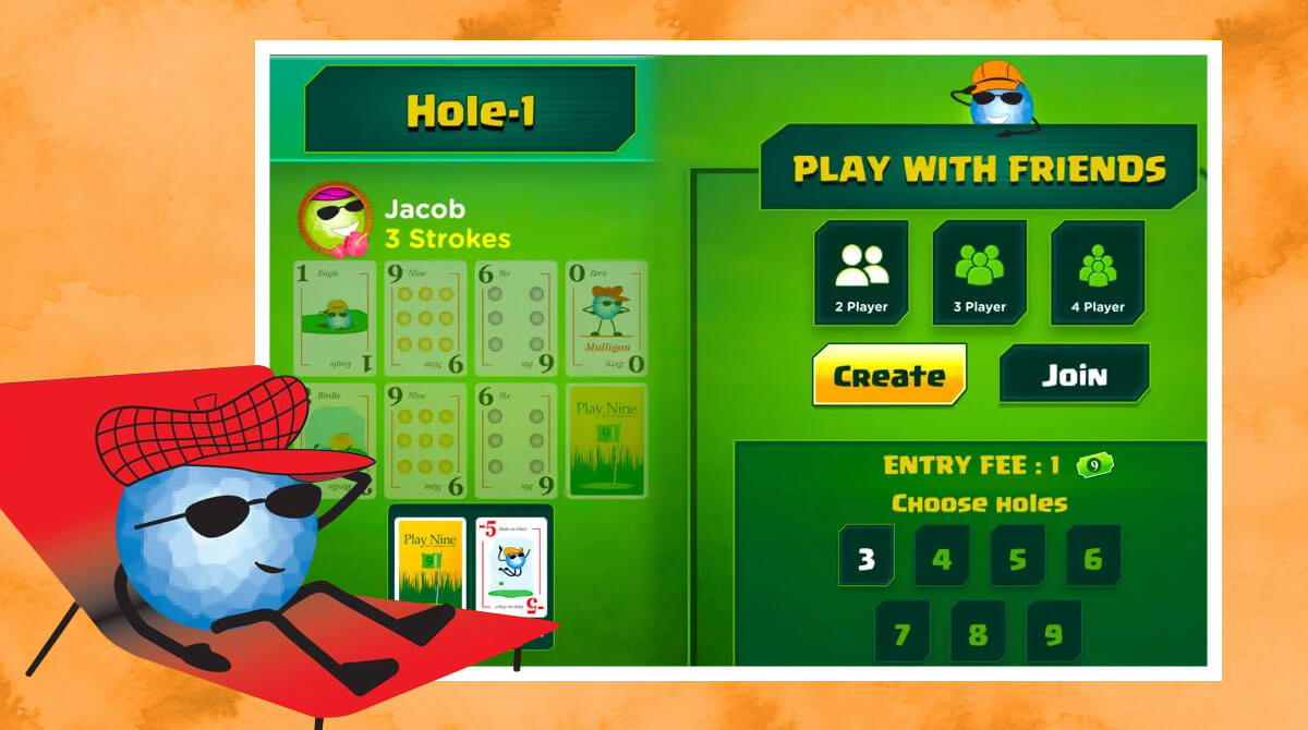 Play Nine Golf Card Gameplay On Pc